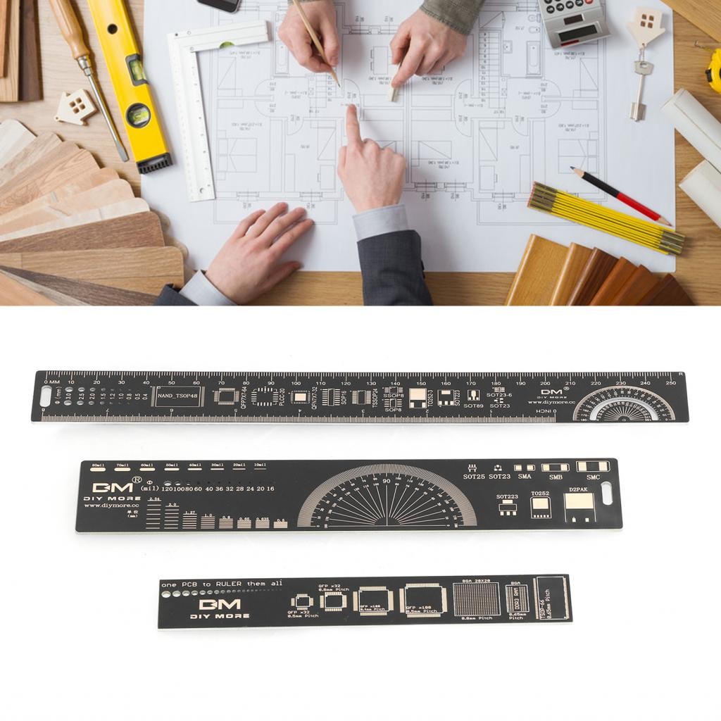 Multi Functional PCB Ruler Accurate Spacing Clear Scale Wear | Shopee ...