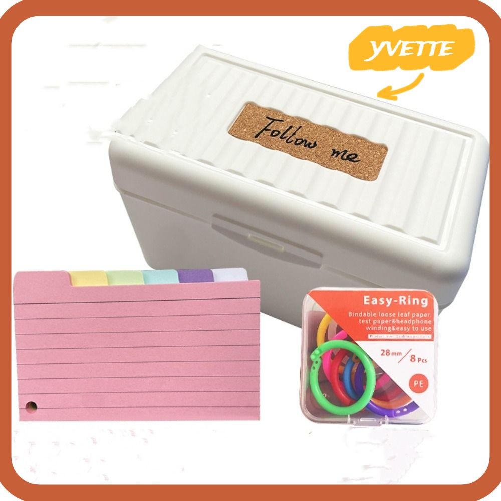 YVE Flash Card Dividers, 150PCS Storage Box Tabbed Index Cards ...