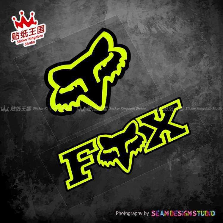FOX Racing Reflective Waterproof Sticker – Off-Road Motorcycle, Road ...