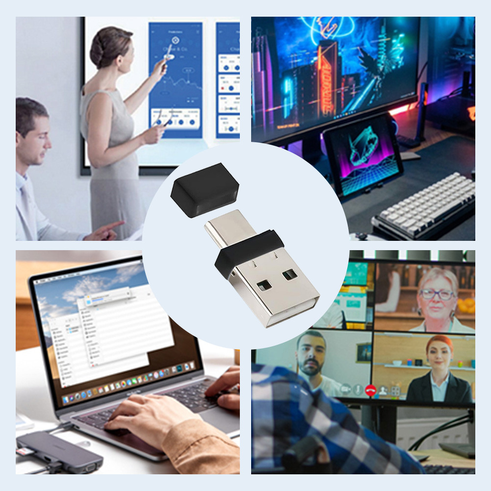 USB Type C 2 In 1 Undetectable Mouse Shaker Plug & Play Automatic Mouse ...