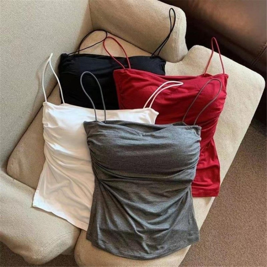 ONE Korean New spring and summer fashion with Pad Spaghetti Sexy ...