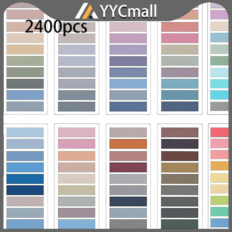 2400 Pcs Sticky Tabs Colorful Sticky Transparent Sticky Notes Writable ...