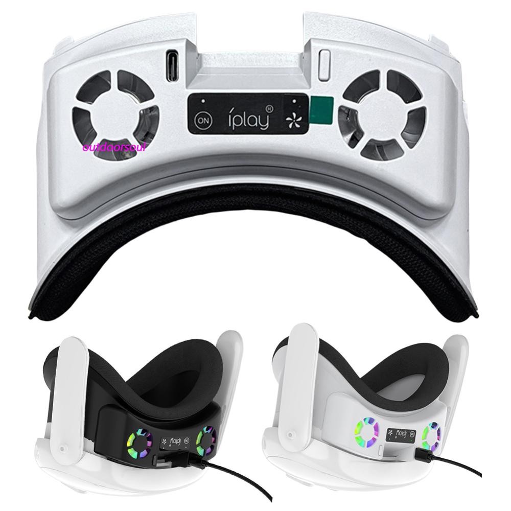 VR Cooling Fan Face Cover Cool Mask with RGB Light for Meta Quest 3 VR ...