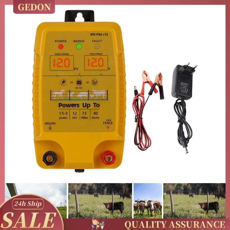 [Gedon] Electric Fence Energizer Livestock Fence Charger Compact ...