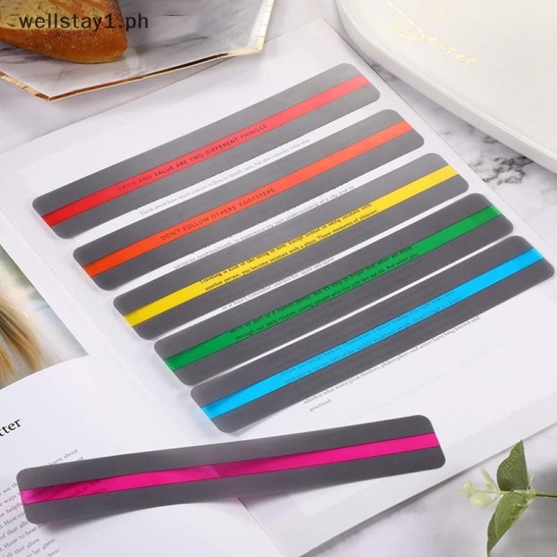 [wellstay1] 6PCS Reading Highlight Guide Strips Text Book Overlays ...