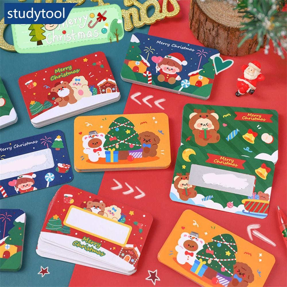 STUDYTOOL 20Pcs Christmas Reward Scratch Card Film Coated Stickers ...