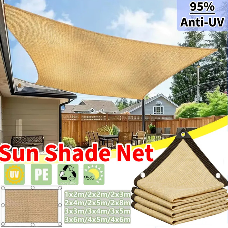 Shading Rate 95% Anti-UV Sun Shade Net Outdoor Pergola Car Garages ...