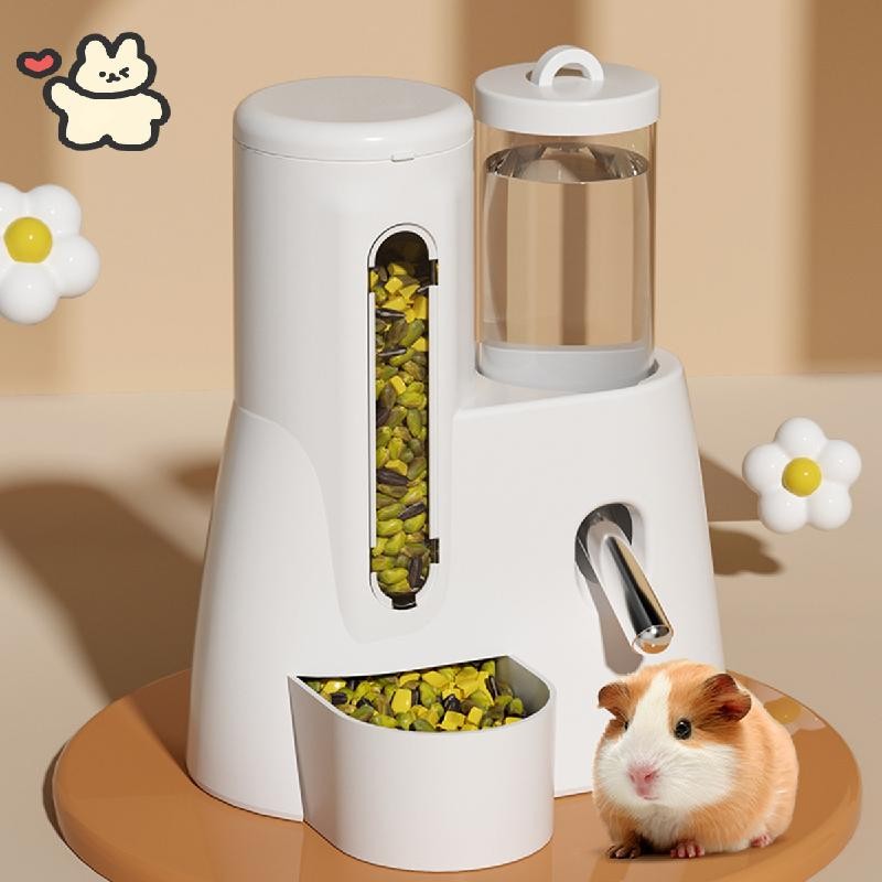 Image showcasing Hamster Automatic Feeder And Waterer Water Bottle Food Bowl | Shopee Philippines