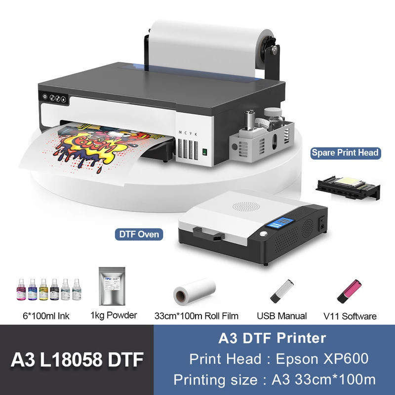 A3 DTF Printer Epson XP600 Head Direct to Film impresora DTF with DTF ...