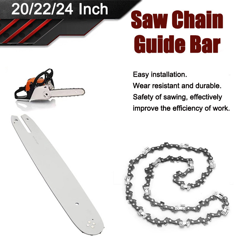 20/22/24 Inch Universal Saw Chain Guide Bar For Chainsaw Replacement ...