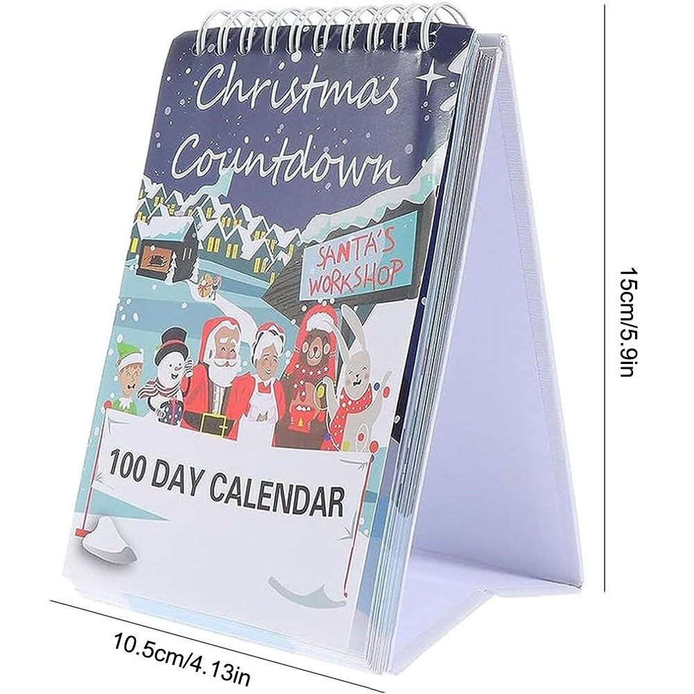 2024 100 Day Christmas Countdown Calendar Desktop Advent Calendar for