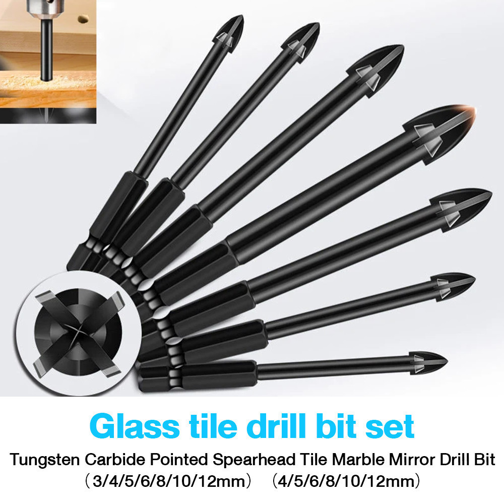 Drill Cross Hex Tile Drill Bits Set Concrete Drill Bit Set for Tile ...