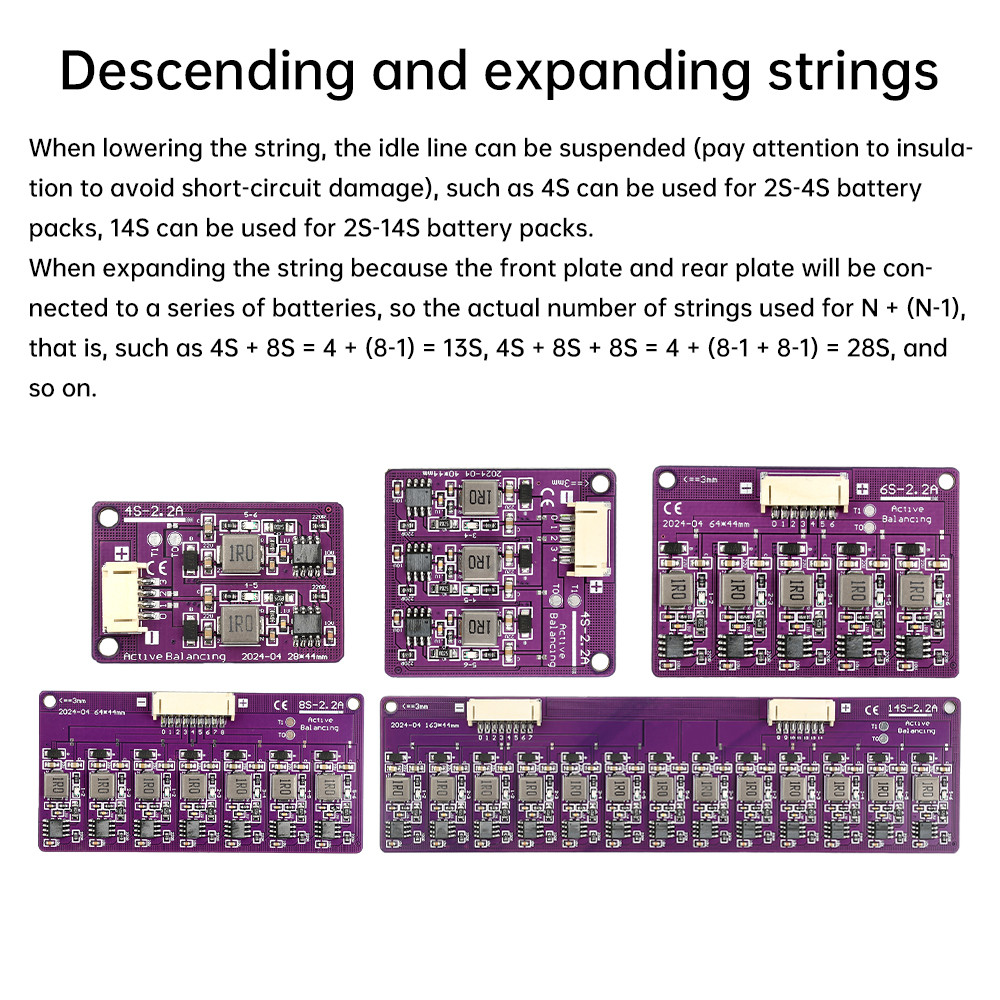 DIYMORE 3S 4S 6S 8S 14S 2.2A Peak 3.1A Li-ion Battery High-current ...