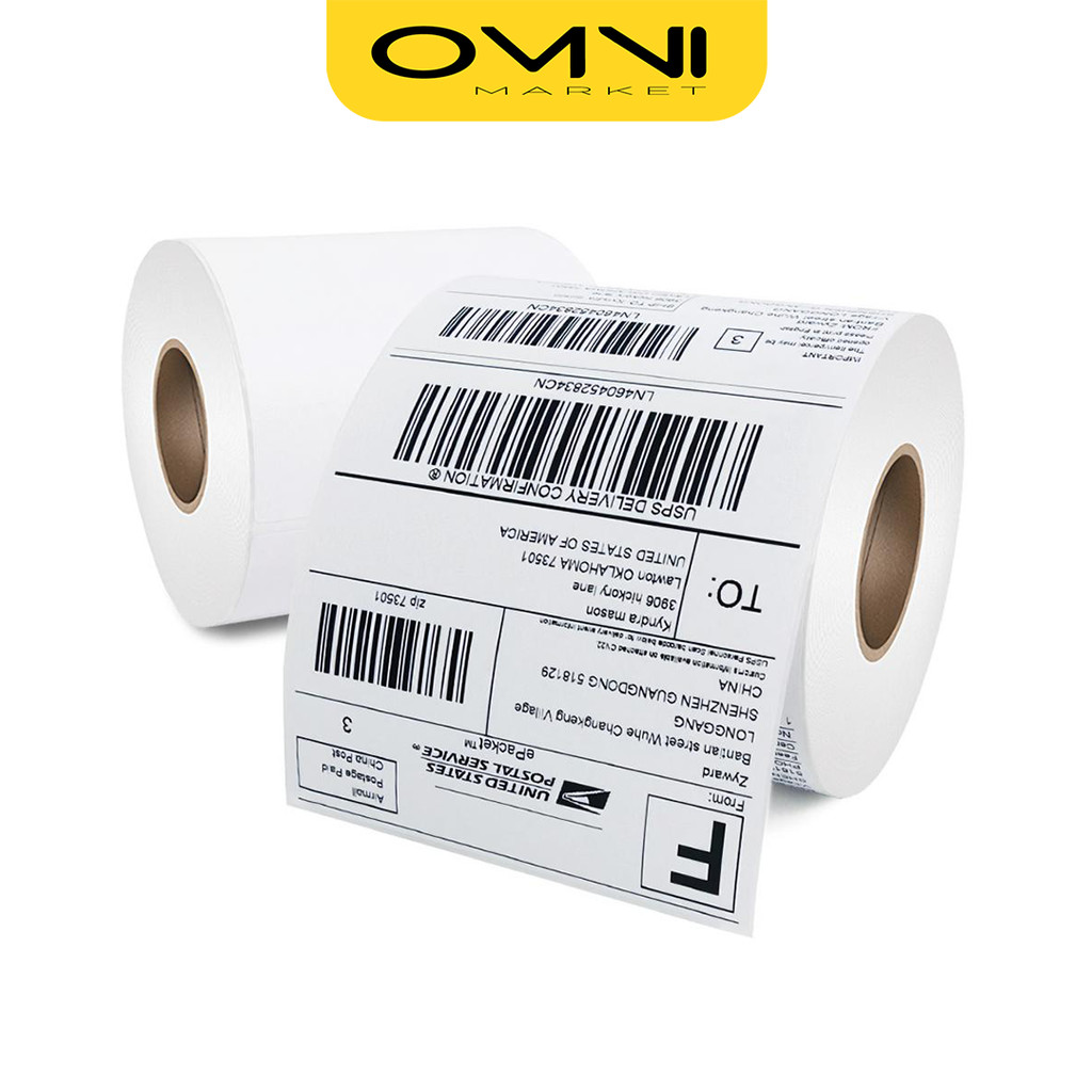 3 Meters Receipt Label Paper Thermal Barcode Sticker Label Waterproof ...