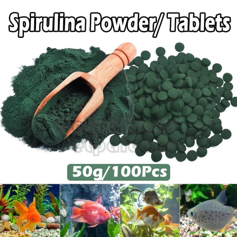 Fish Shrimp Food Spirulina Tablets/Powder for Aquarium Fish Vitamins ...
