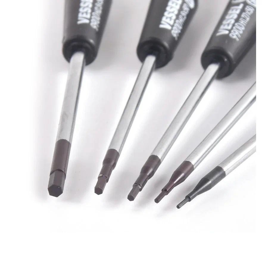 VESSEL Micro Screwdriver Magnetic Precision Screwdriver Hex Head Repair ...