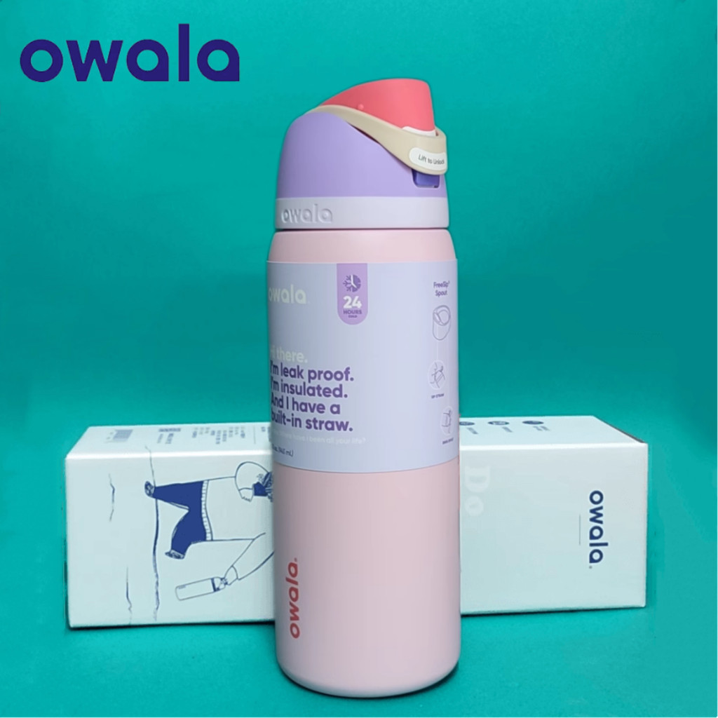 Owala Water Bottle 24/7 Insulated, Leakproof, and Stylish for All Your  Adventures Purple Blossom Bunny