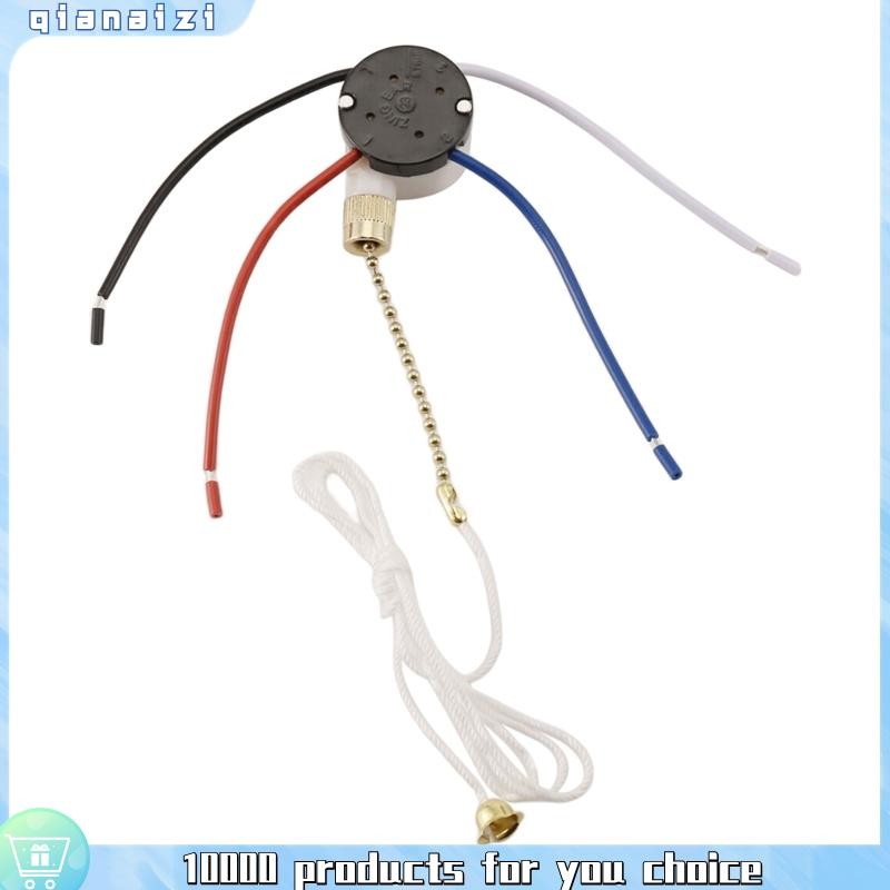 [qianaizi]Ceiling Fan Switch Kit 3 Speed 4 Wire, Fan Switch Zipper ...