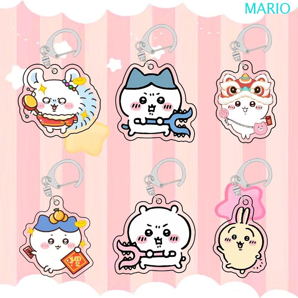 MARIO Anime Chiikawa Keychain, Momonga Rakko New Year Chiikawa Pendant ...