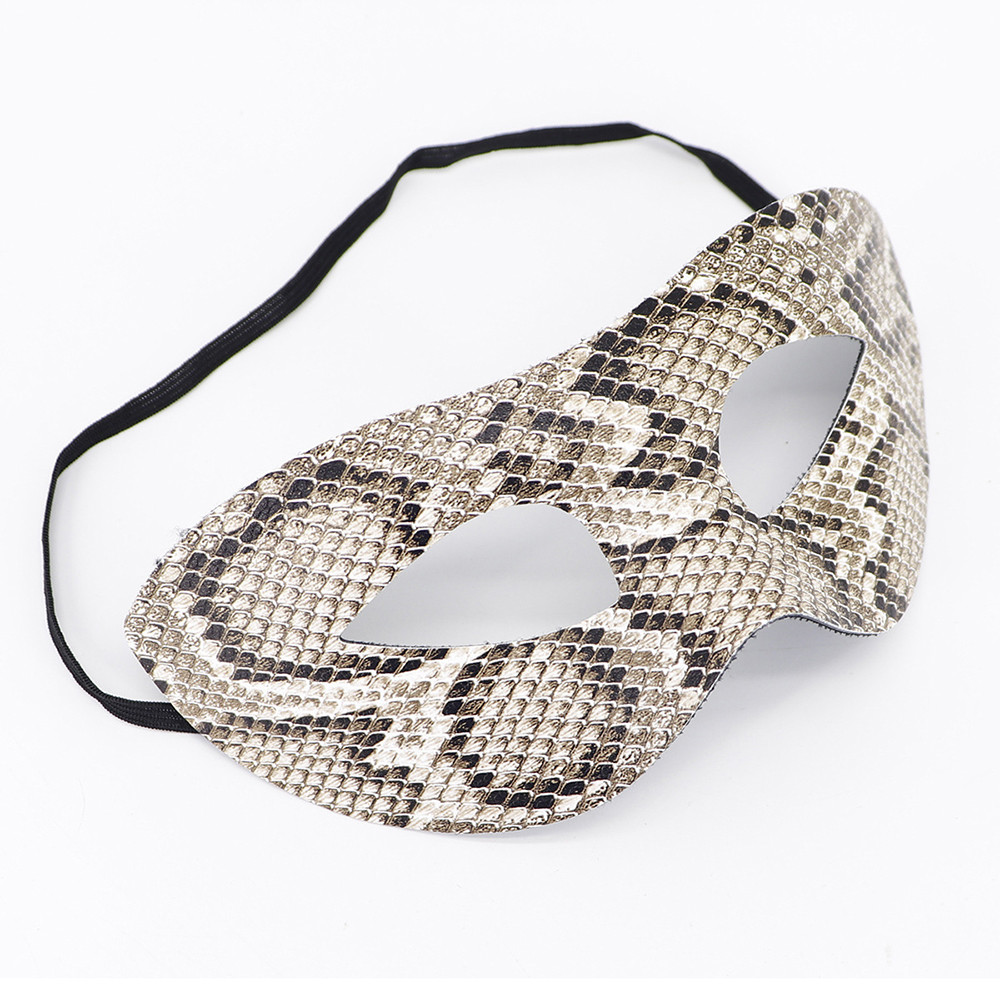 Stylish Snake Print Mask Fashionable Half Face Masquerade Mask - Animal ...