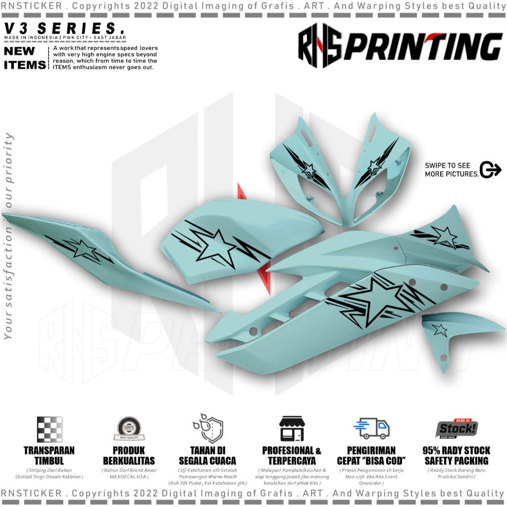 Sticker Striping Cutting R15 V2 Striping Variations R15 Old Bintang ...