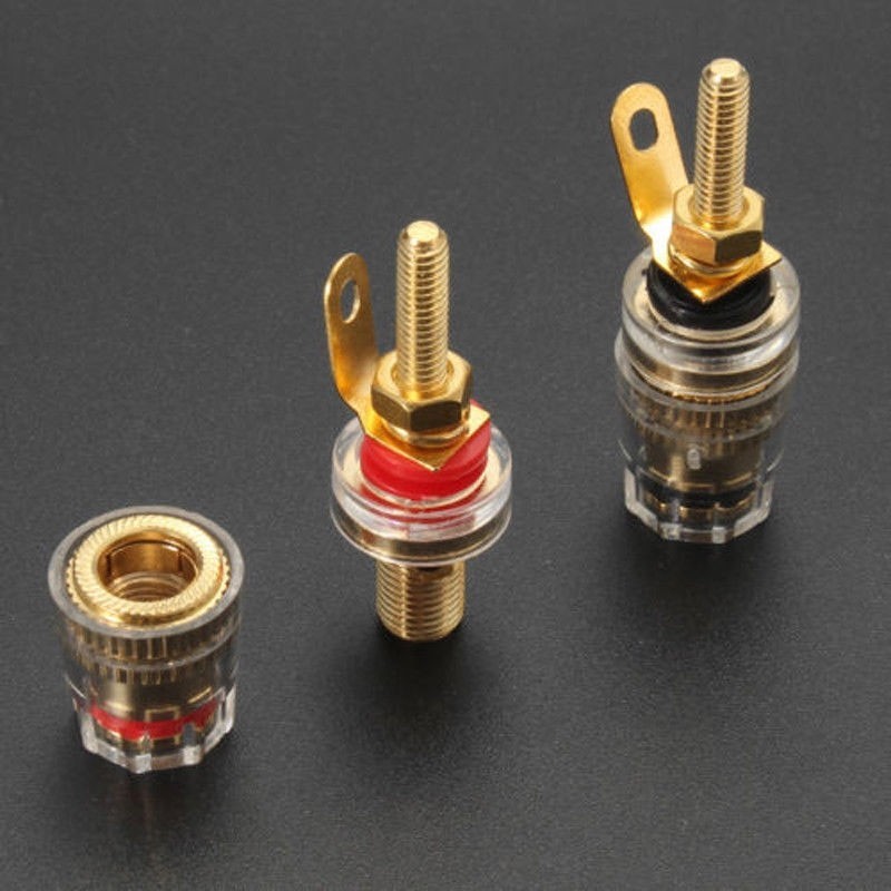 Copper+Plastic Plated Connector Plug Replacement Speaker Terminal ...