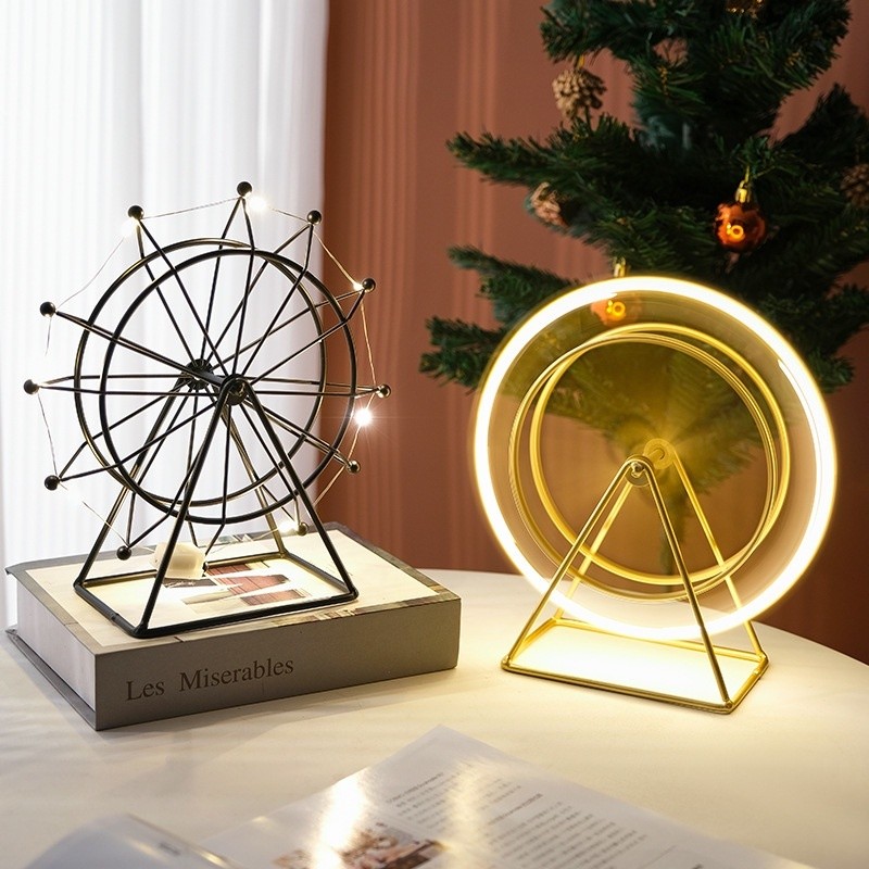 Nordic Decor Metal Rotating Ferris Wheel Ornament Office Desk Living ...