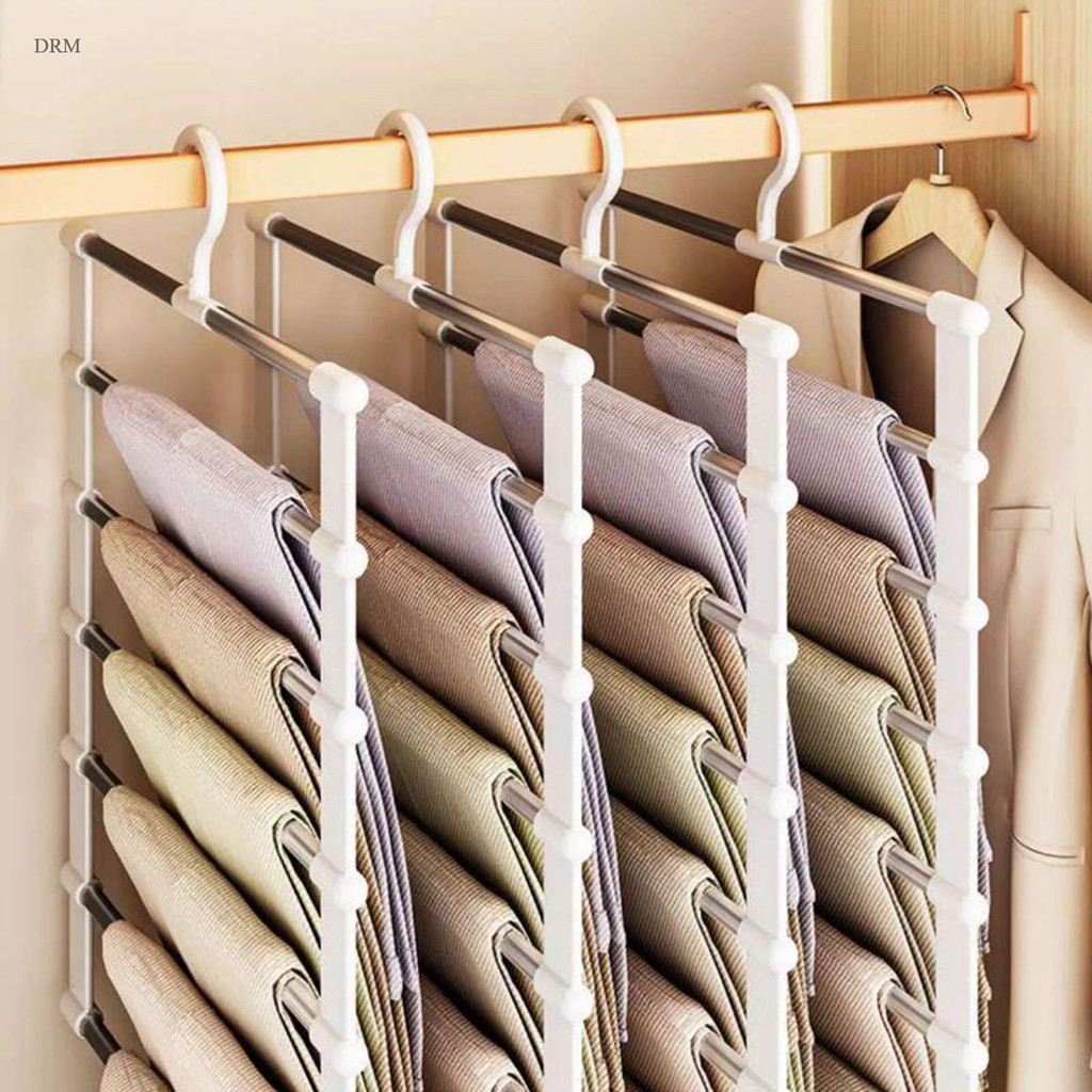 DRM 7-Layer Multifunctional Trouser Rack Ladder Trouser Rack Stainless ...