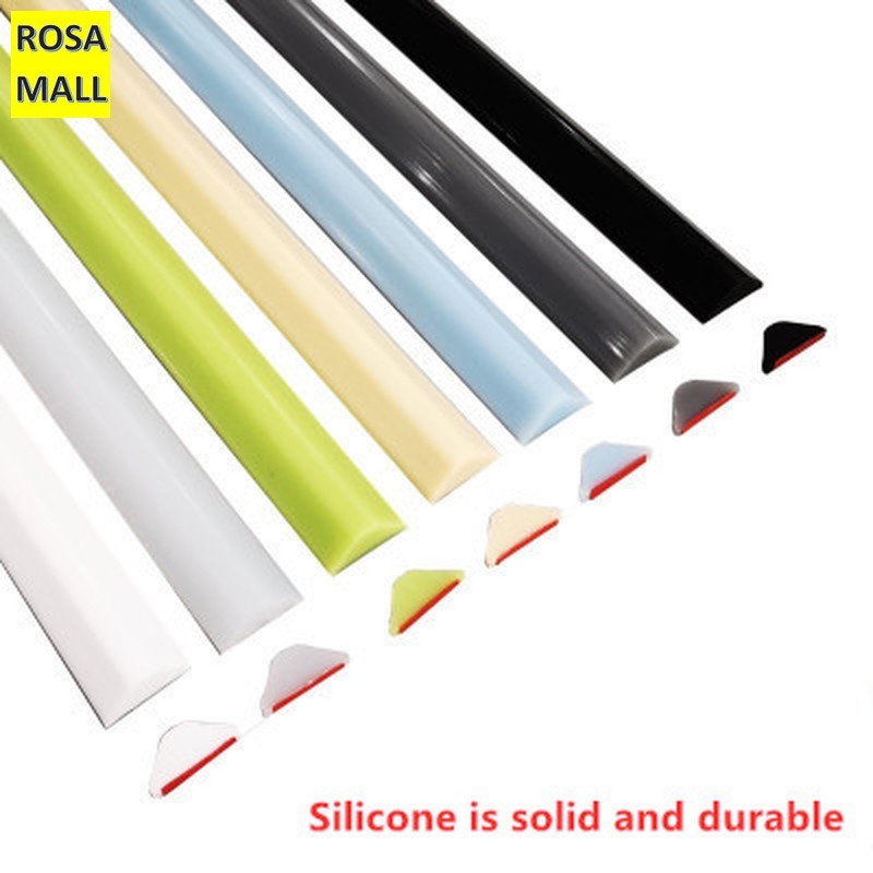 Silicone Water Stopper Barrier Strip - For Shower, Kitchen, Floor Separation, Waterproof & Flexible