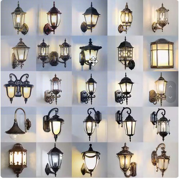 Outdoor Wall Lights Aisle Balcony Retro Time Background LED Waterproof ...