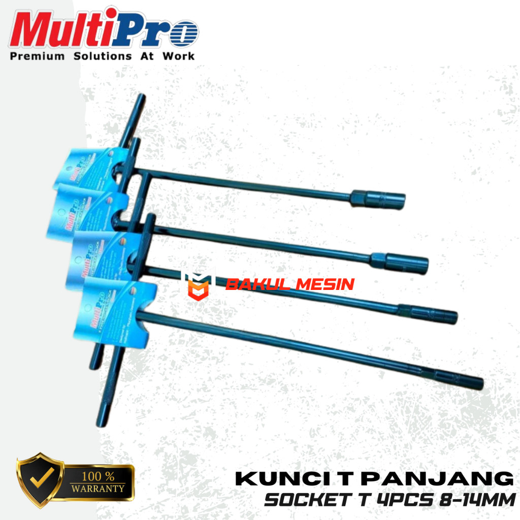 Long T-key package, T-socket shock wrench, 4pcs MULTIPRO 8-14mm ...