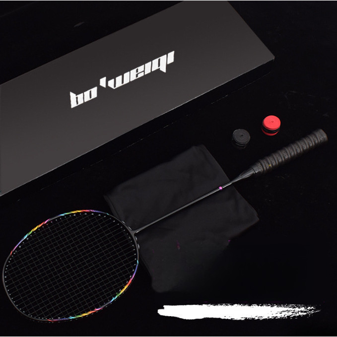 Popovich gift box with 8U badminton racket, genuine all carbon one ...