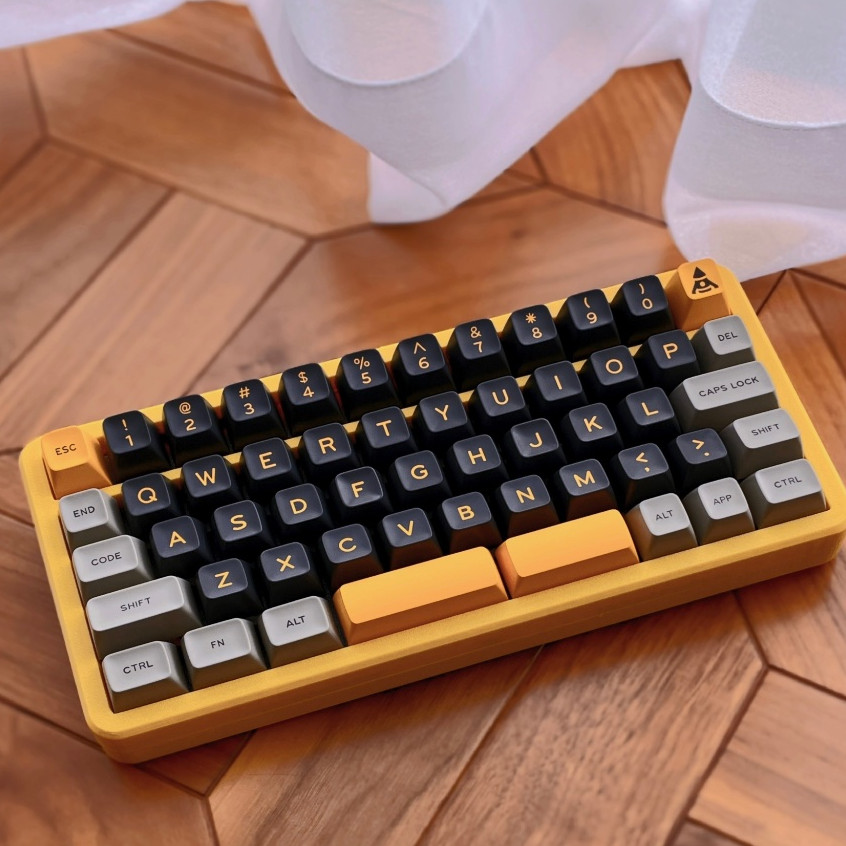 Yellow screen keycap SA height ABS material 173 full set keycap cross ...