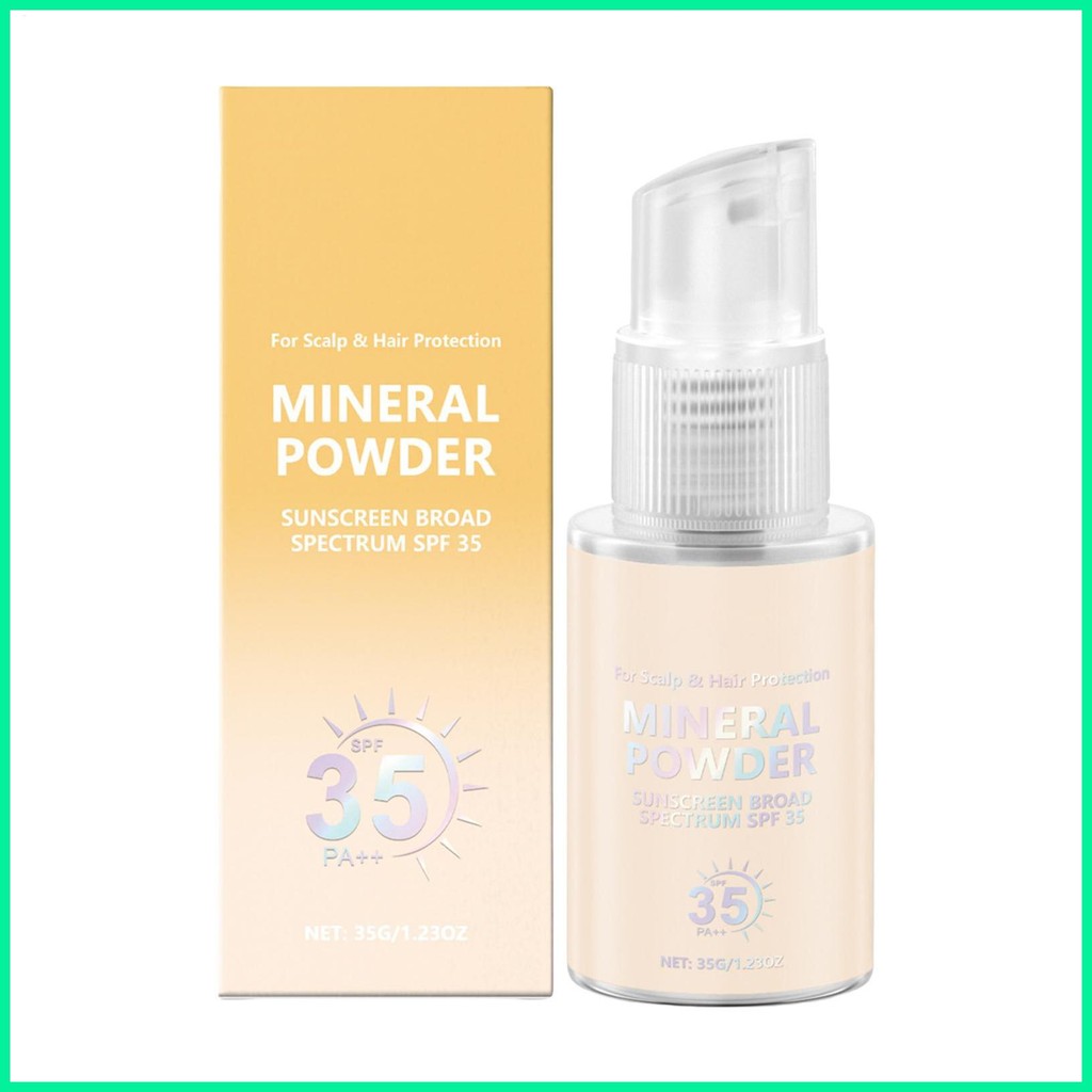 Powdered Sunscreen SPF 35 PA Scalp Sunscreen Powder Mineral SPF 35 PA ...