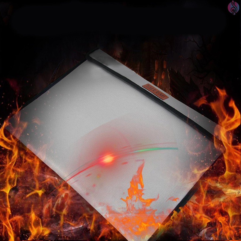 15 * 11inch Fireproof Document Bag Holder Pouch Non-Itchy Silicone ...