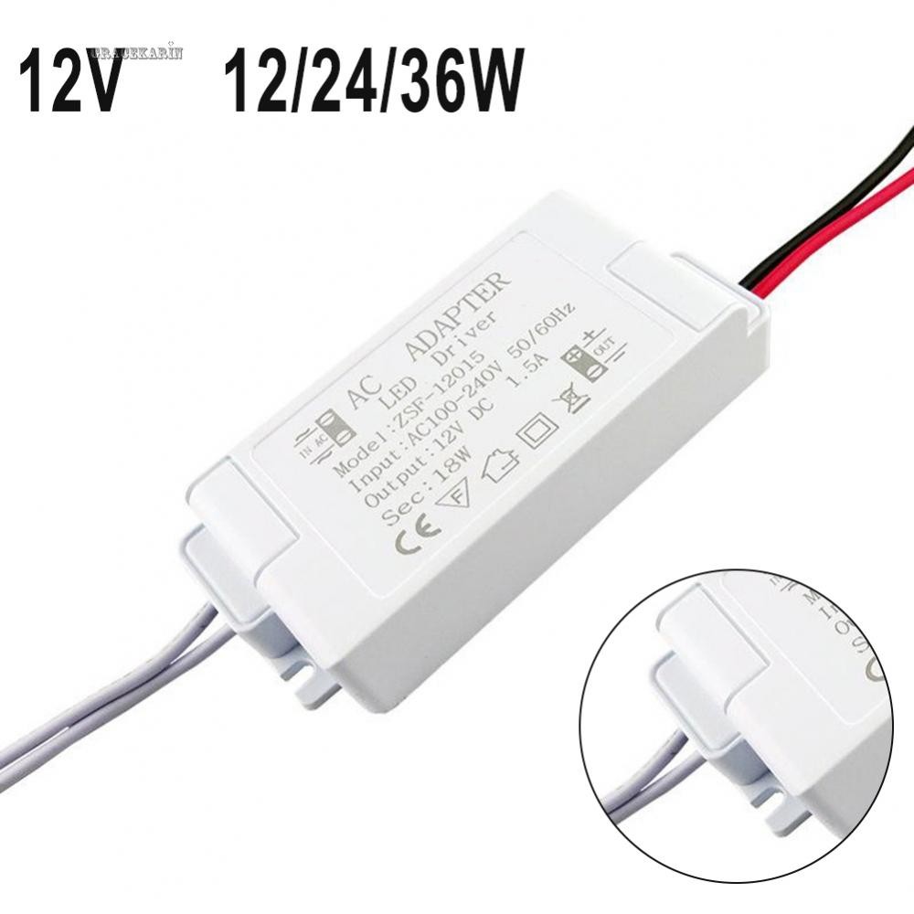 【GRCEKRIN】 Compact Size LED Driver Adapter for AC 220 240V To DC 12V ...