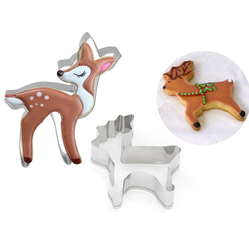 Staedter Elk Shape Cookie Cutter, Argento, Acciaio Inossidabile