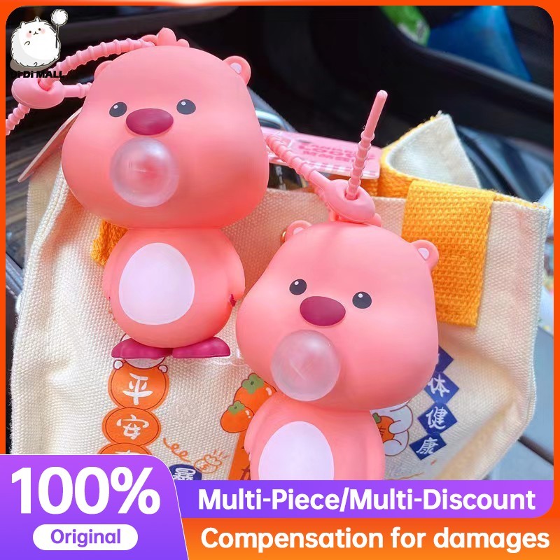 Ruby's bubble blowing squeeze decompression keychain cute little beaver ...
