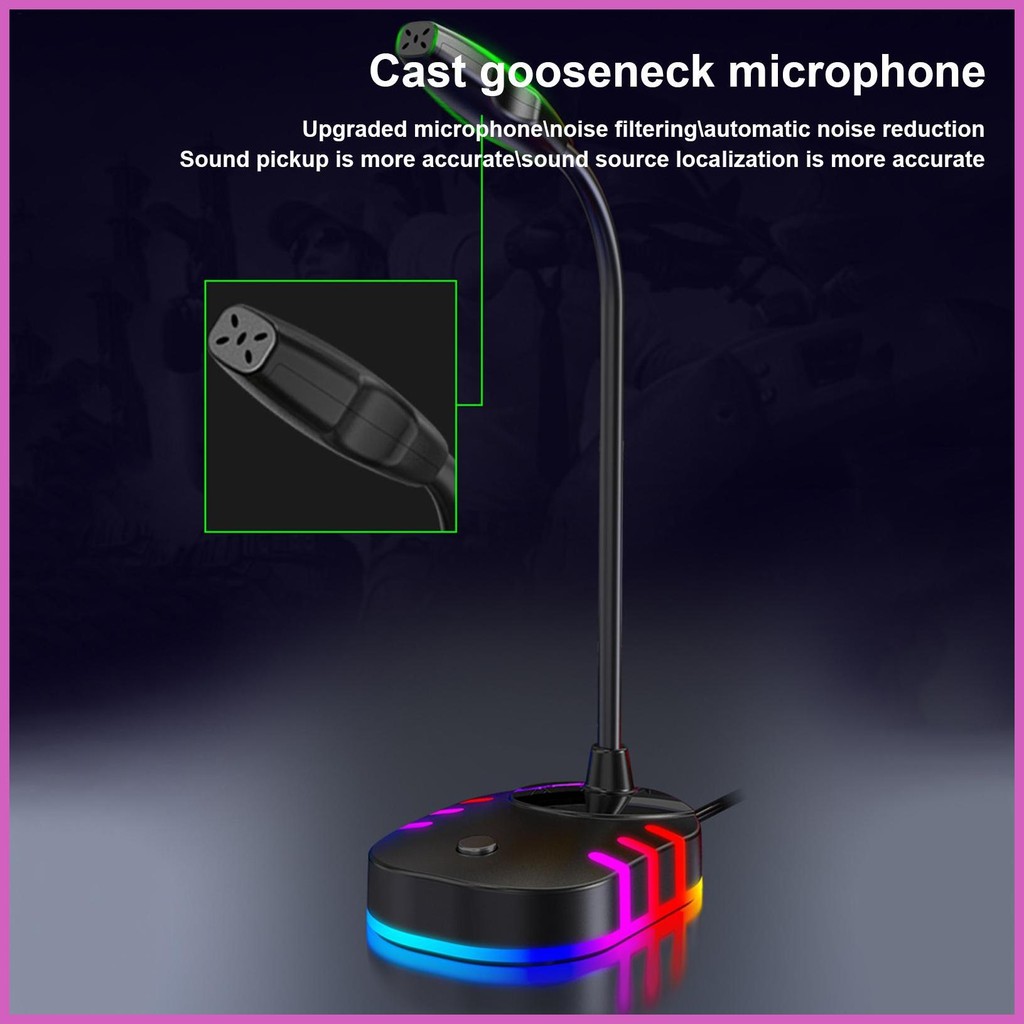 Computer PC Microphone Kit Flexible Adjustment Computer Microphone Anti ...