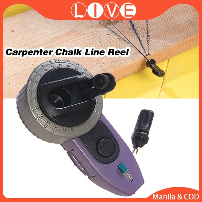 30M Carpenter Chalk Line Reel Woodworking Tool Free Ink | Shopee ...
