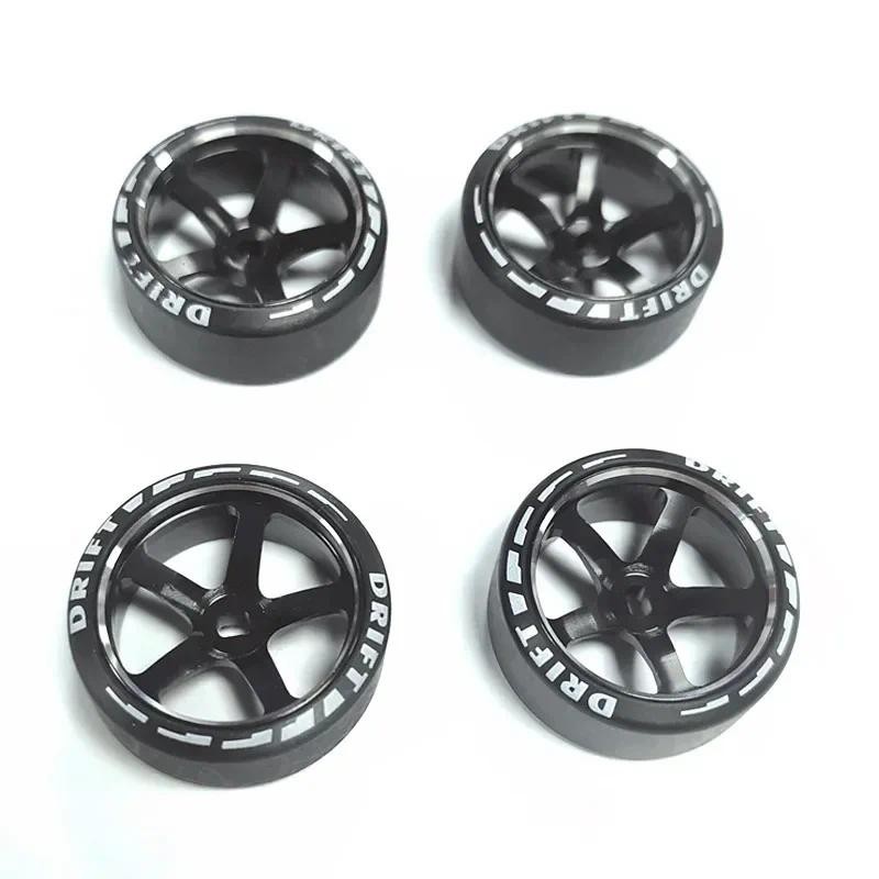 Pneus Et Roues RC Compatible avec Wltoys 284131 K969 K979 K989 P929 pour Kyosho pour Mini-Z 27 Mm Drift Pneu Pneu Jante 1/28 RC Voiture Mises À Niveau Pièces
