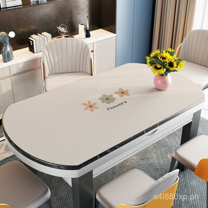 J6DA Folding round Table Mat Light Luxury Waterproof Anti-Scald Leather ...