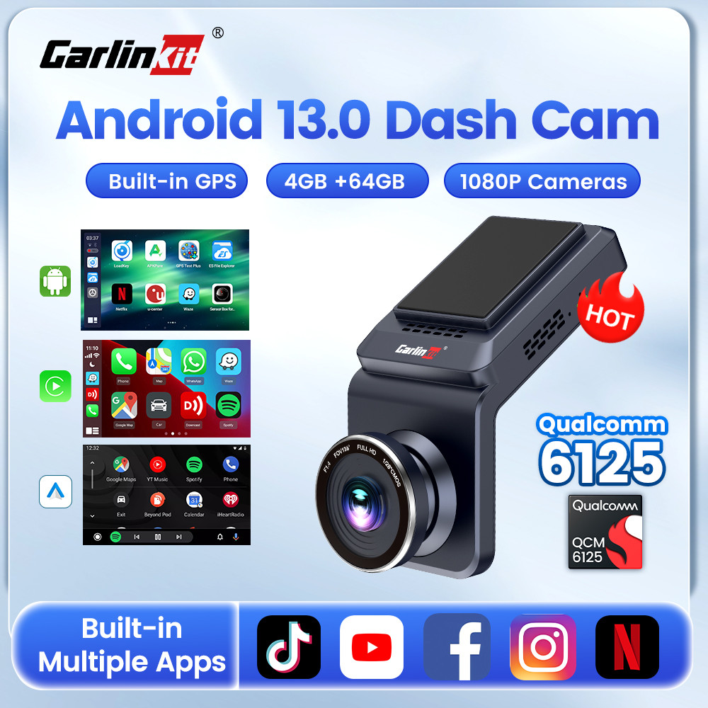 CarlinKit Ai Dash Cam Android 13 CarPlay Wireless CarPlay Android Auto ...