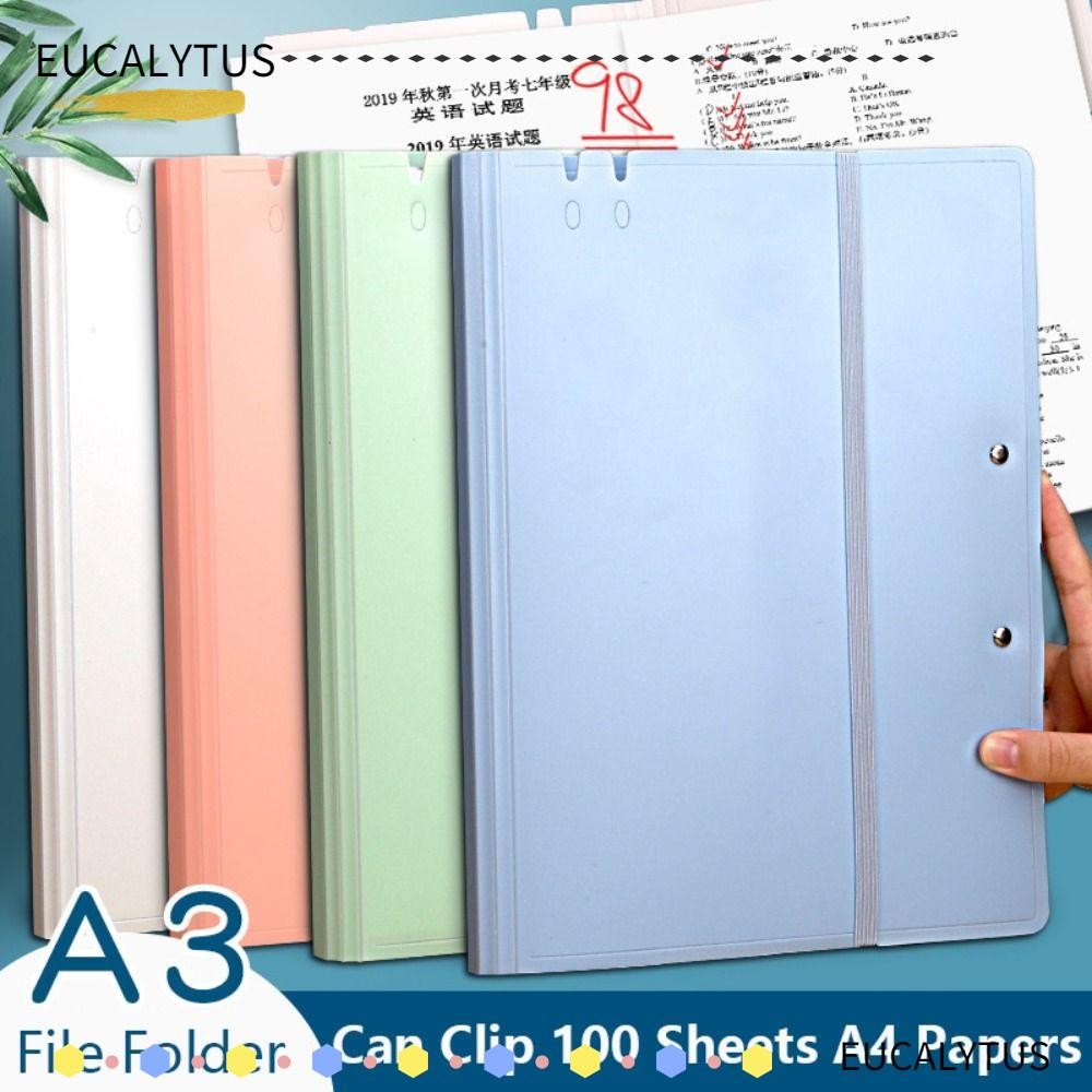 EUTUS A3 File Folder, Multifunction Strap Design Exam Paper Storage ...