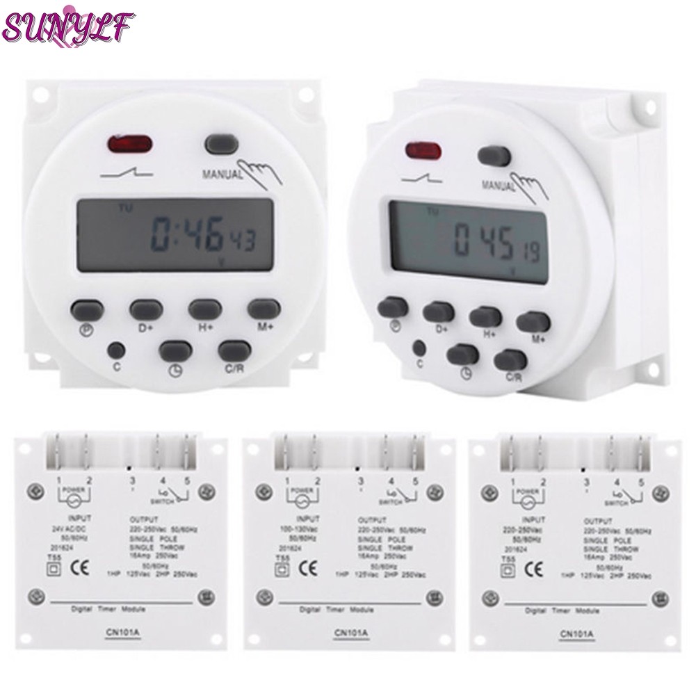 Digital Timers DC/AC 12V 16A LCD Display Programmable Timer Switch ...