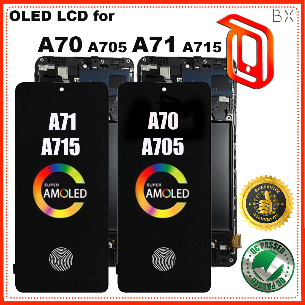 OLED Tela Frontal Touch LCD for A70 A705 A71 A715 Display Lcd Incell ...