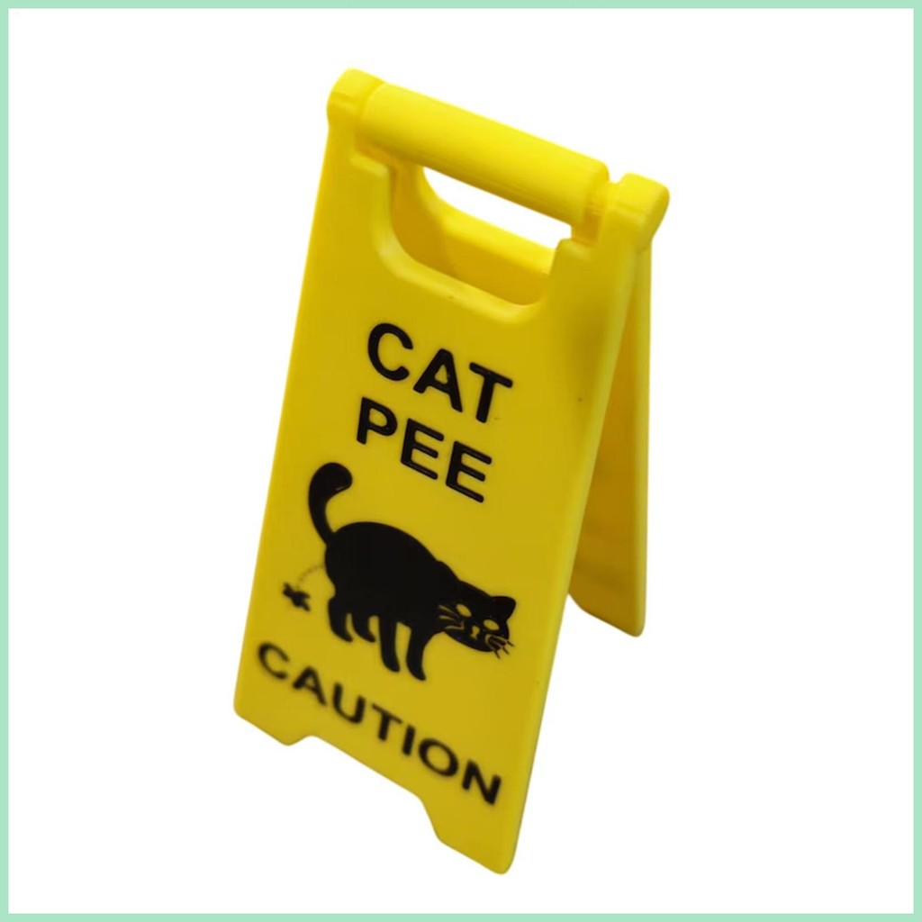 Cat Pee Caution Sign Pet Pee Wet Floor Sign 3D Printed Urine Caution ...
