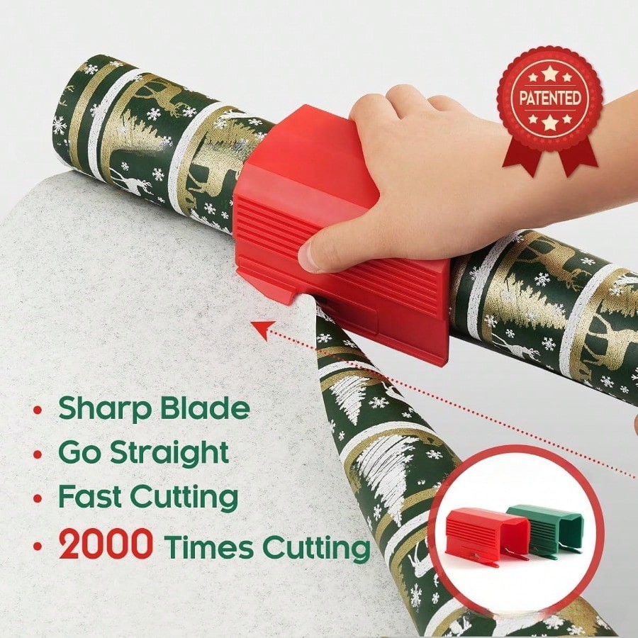 Plastic Square Paper Cutter Gift Wrapping Paper Cutting Tool Paper Roll ...