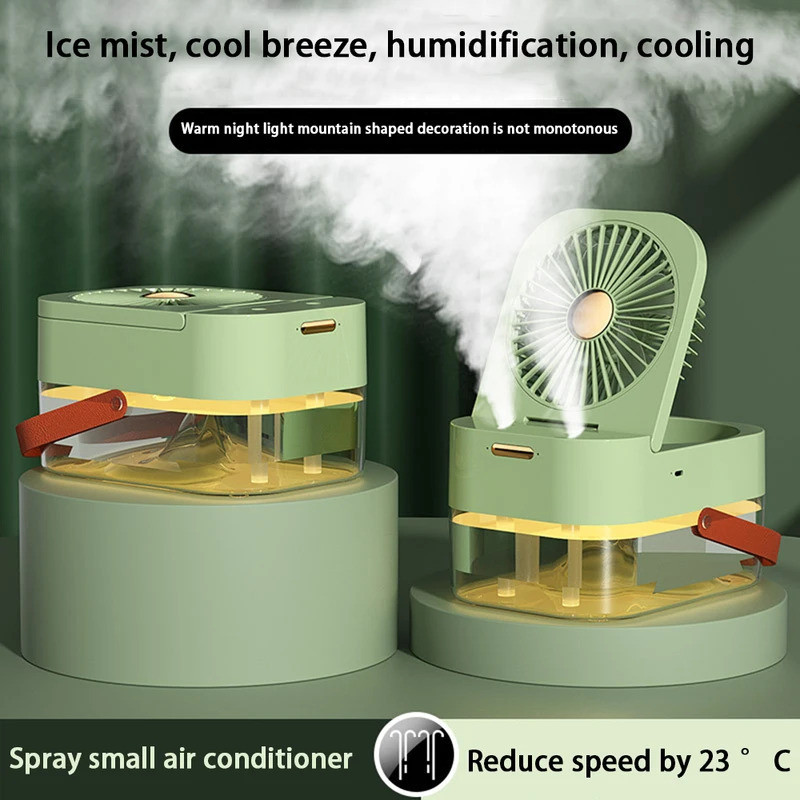 Humidifier with Fan 2.5L Capacity Water Mist USB Charging Portable Air ...