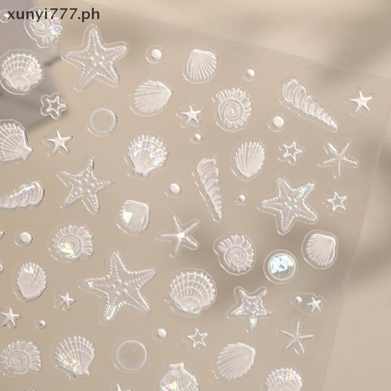 XY&HB 1 Sheet Fantasy Beach Summer Dreamy Starfish Shell Pearl Conch ...